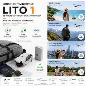 Mini Dron Lito 1 de Largo Alcance con Batería de 36 Minutos y Transmisión O4 para Fotografía de Paisajes y Aventuras en Vacaciones, Kit al por Mayor en Stock - Product Image 1