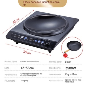 Cuisinière à induction électrique commerciale transfrontalière 2000W haute puissance concave, norme américaine 110V, étanche, écran LCD - Product Image 4
