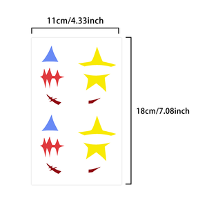 Autocollant de Tatouages Temporaires pour Halloween Clown Effrayant Comique Joker Mal Maquillage d'Halloween Tatouage Imperméable pour Visage Bras - Product Image 2