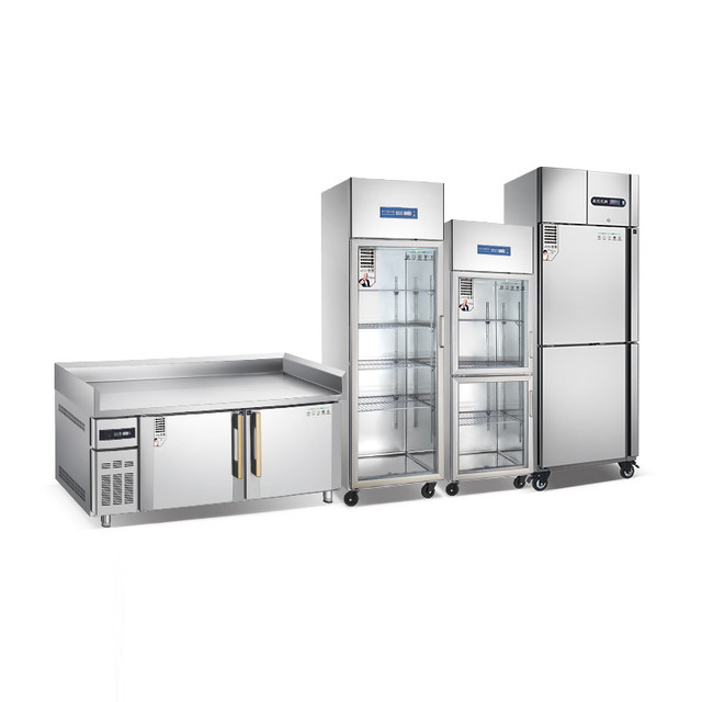 Commercial Kitchen Upright Big Capacity Vertical 2-Door 3-Door Stainless Steel Freezer Vertical Freezer Deep Freezers