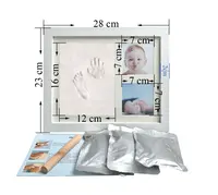 3D الظل مربع تذكار الخشب إطار صور الطفل البصمة كيت