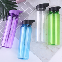 Gobelets à café en plastique personnalisés avec logo, 700 ml, 24 oz, bouteille d'eau de sport pour enfants, voyage, avec couvercle à bec pour étudiants, école, gymnase