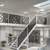 Panneaux de garde-corps de balcon en aluminium et acier inoxydable découpés au laser sur mesure, clôture de terrasse de jardin extérieure et rampes