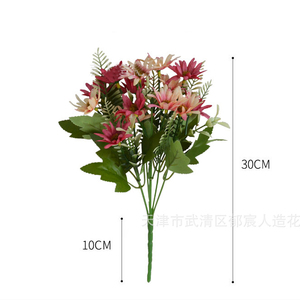 Nueva Llegada, Ramos de Flores Artificiales Hechos a Mano por Fabricantes, de Seda y Plástico, Crisantemos Silvestres Pequeños para el Día de la Madre - Product Image 6
