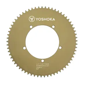Yoshoka ห่วงโซ่จักรยานเสือภูเขามาใหม่144BCD อลูมิเนียมอัลลอยด์7075-T651 Ti-nitrited 49-75T
