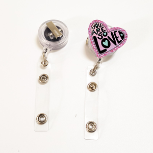 360 °   Porte-badge rétractable mignon en acrylique pour infirmière, étudiant en médecine, CNA, <span class=keywords><strong>MA</strong></span> - Product Image 3