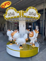 IFD Carrousel à pièces Petit champ de foire Merry Go Round Kids 6 8 Sièges Carrousel Pour Enfants Populaire
