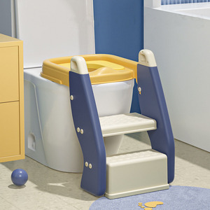 Petite échelle de toilettes pour enfants, pot d'entraînement, siège de toilette avec couvercle, tabouret 2022 - Product Image 2