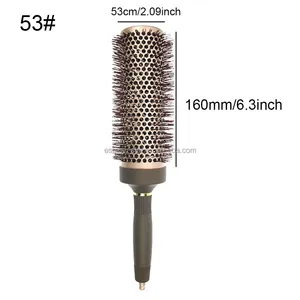 Lược tròn làm tóc bằng nylon, cán dài, chất liệu nhôm ceramic, răng lược nylon, chuyên dụng cho salon. - Product Image 6