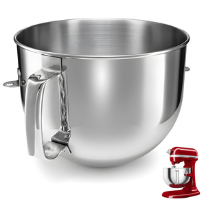 Tazón Mezclador Compatible con <span class=keywords><strong>KitchenAid</strong></span> de 7QT, Tazón de Mezcla de Acero Inoxidable 304, Apto para Lavavajillas, Accesorios para Batidoras de Cocina - Product Image 1