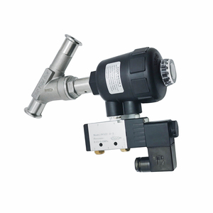 1/2 pollici 12.7MM di costo in acciaio inossidabile SS304 SS316L valvole pneumatiche con sede angolare a tre morsetto per uso alimentare con testa in plastica - Product Image 1