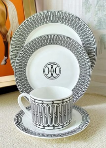 Wholesale Steak <b>Plates</b> Gift Round <b>Ceramic</b> <b>Plates</b> Hotel Restaurant Dinnerware Set - Product Image 5