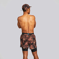 Short de course pour homme Pantalon de compression à taille élastique Sports Scrunch Butt Lining Guy's Pockets-5 Inch Waist Cool Sports