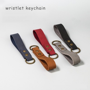 พวงกุญแจหนังขายส่ง อุปกรณ์เสริมพวงกุญแจ สายคล้องโลหะหรูหรา พวงกุญแจหนังพร้อมโลโก้แบรนด์ตามสั่ง - Product Image 6