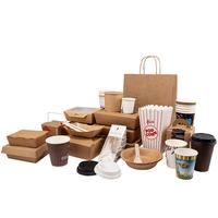 Boîte à emporter en papier kraft personnalisée pour la nourriture chinoise, avec poignée, pour les restaurants