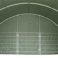Offre Spéciale moderne 6x6m extérieur cadre en acier poulet course Cage PVC PE auvent ferme bétail moutons chevaux élevage abri pour bétail
