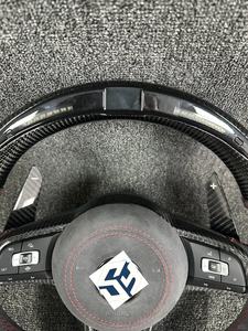 Volant sport en fibre de carbone compatible avec Volkswagen <span class=keywords><strong>Golf</strong></span> 4 5 6 <span class=keywords><strong>7</strong></span> 8 GTI <span class=keywords><strong>R</strong></span> MK5 MK6 MK7 MK8 <span class=keywords><strong>2017</strong></span>, mise à niveau du modèle ancien vers le nouveau modèle - Product Image 6