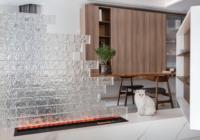 Blocs de verre massif multicolores à motif double glace, cloisons en verre pour espaces