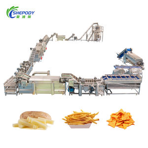 Línea de Producción de Papas Fritas Más Vendida de Shepody con Freidora Eléctrica de Calentamiento, Equipo de Producción de Papas Fritas de Gran Capacidad - Product Image 1