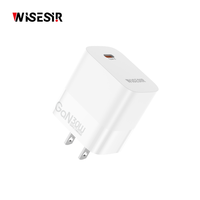 Chargeur rapide WISESIR 30W PD 3.0 avec port Type-C, technologie GaN, protection OTP, haute efficacité pour S24