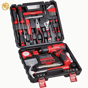 Ensemble de perceuse sans fil à batterie lithium-ion 8V, kit d'outils de bricolage de 132 pièces pour femmes et hommes, propriétaires de maisons, bricoleurs, artisans - Product Image 1