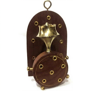 Soporte de Incienso de Madera y Latón Hecho a Mano, para Montar en la Pared, con Receptáculo para Cenizas y Doble Ranura para Incienso, Decoración Aromática - Product Image 3