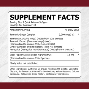 Private Label Turmeric Softgels Dietary Supplement Supports Immune Function Overall Health Wellness Contains Turmeric Extract - Product Image 2