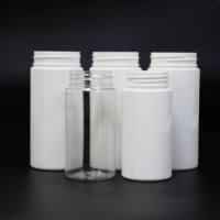 Bocal en plastique PET à large ouverture de 250ml personnalisé Bouteille de médecine cylindrique blanche pour l'emballage pharmaceutique et alimentaire sain