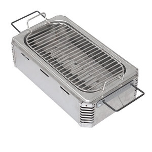 Parrilla de carbón de acero inoxidable para brochetas de cordero, calentador de alcohol pequeño para barbacoa, diseño industrial independiente - Product Image 1