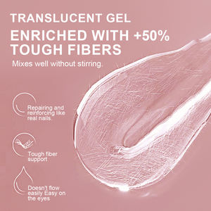 Gel de construction en fibre de verre de 15ml couche de <span class=keywords><strong>base</strong></span> UV/LED longue durée <span class=keywords><strong>pour</strong></span> <span class=keywords><strong>ongles</strong></span> fins <span class=keywords><strong>pour</strong></span> salon et maison bricolage manucure - Product Image 4