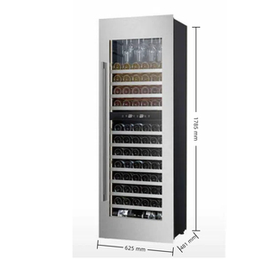 NE-423-8 Vinoteca de Lujo Empotrable con Estantes de Madera, Montada en Pared, Doble Zona, 325L, 99 Botellas - Product Image 2