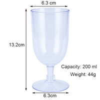 Gobelets à vin en plastique, De haute qualité, en plastique, Logo personnalisé, OEM, verre à vin De fête, joli et moderne, 200ml