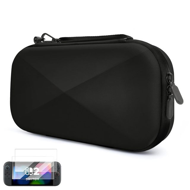 Carrying Case for Nintendo Switch 2 Model 2025, Protective with 12 Game Card Slots, 2 Free Screen Protectors,Travel Storage Case