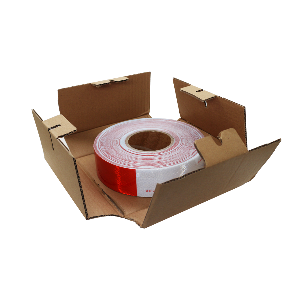 W002A DOT-C2 светоотрающей полосой 2 дюймов x160Feet, красный/белый украшение лента для транспортных средств, ПВХ + ПЭТ отражатель ленты