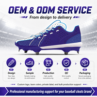Chaussures de baseball personnalisées pour hommes OEM ODM Marque privée Chaussures de baseball d'équipe Logo personnalisé Couleurs Fabricant