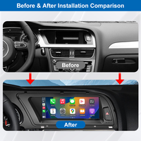 Radio para Auto A4 A5 con Linux, Pantalla Táctil con Bluetooth, Reproductor de DVD para Auto, Carplay, DSP, Estéreo Multimedia Linux de 8.8 Pulgadas para Audi A4 A5