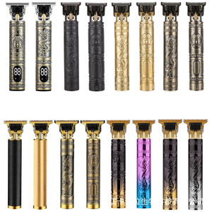 Usb recargable inalámbrico cero Gapped Vintage T9 Trimmer profesional peluquero máquina para cortar cabello <span class=keywords><strong>0</strong></span> <span class=keywords><strong>mm</strong></span> Golden Hair Clipper - Product Image 6