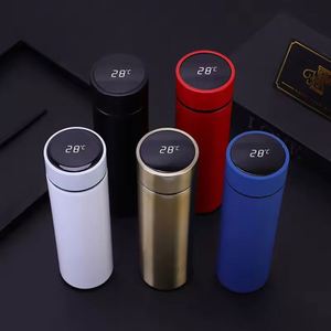 500ml Double Wall Insulated Stainless Steel Vacuum <b>Flasks</b> Custom Logo Digital Smart Water Bottle With Led Temperature Display - Product Image 5