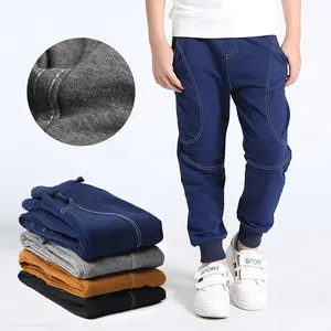 Pantalon de jogging pour enfants, de grande taille 13 ans, survêtement en coton, vêtements en tweed, décontractés