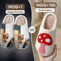 Pantofole Morbide Personalizzate per Donna e Uomo, Regali per Coppie, Omaggi per Eventi, Scarpe Invernali da Interno ed Esterno, MOQ 1