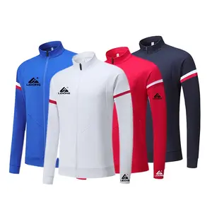 Tuta da <span class=keywords><strong>calcio</strong></span> di alta qualità con Logo personalizzato giacca da allenamento pantaloni sportivi giacca con cerniera completa Set maglione tuta - Product Image 1