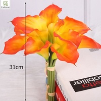 Buket Bunga Calla Lily Plastik Berkualitas Tinggi, Sentuhan Realistis, Bunga Artificial Putih untuk Dekorasi Pernikahan, Pesta, Rumah, dan Centerpiece Meja