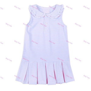 Robe de <span class=keywords><strong>tennis</strong></span> blanche à volants et bordure picotée pour bébé <span class=keywords><strong>fille</strong></span> avec short assorti Petite <span class=keywords><strong>fille</strong></span> 100% coton Robe de <span class=keywords><strong>tennis</strong></span> vierge - Product Image 3