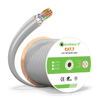 Câble de transmission rapide Cat7 23AWG en cuivre/CCA, câble réseau FFTP/SFTP Cat7, 4 paires, 305 m par rouleau, câble Ethernet Cat7