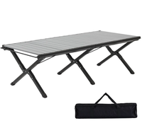 Table de pique-nique pliable portable de haute qualité pour pique-nique, barbecue et randonnée avec sac de transport, multi-usages