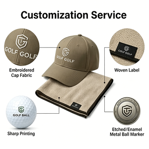 Ensemble <span class=keywords><strong>cadeau</strong></span> personnalisé pour tournoi de golf avec serviette de golf, casquette, marqueur de balle de golf et tees pour événements de club, promotion de la journée du golf d'entreprise - Product Image 3