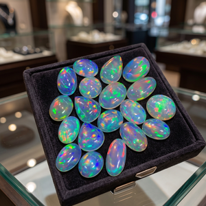 Opale d'Éthiopie naturelle, cabochons à taille mixte, jeu de couleurs brillant et effet de feu, pierres précieuses en vrac pour la fabrication de bijoux W.A.GEMS - Product Image 5
