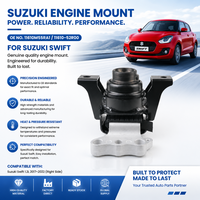 Pièces de montage du moteur droit OEM 11610M55RA1 11610-52R00 pour Suzuki Swift Dzire 1.2L 2017-2024, pièces de rechange automobiles en caoutchouc et acier