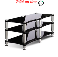 DY-012 Support de machine pour amplificateur de puissance et enceinte, finition laquée piano, avec amortisseur et pieds à griffes / Produit vendu à l'unité