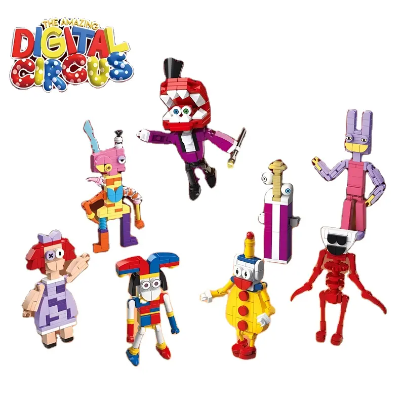 2024 New Arrivals The Amazing Digital Circus Series Kids Diy Bricks Toys Animation Role Clown Kaufmo Building Blocks Set